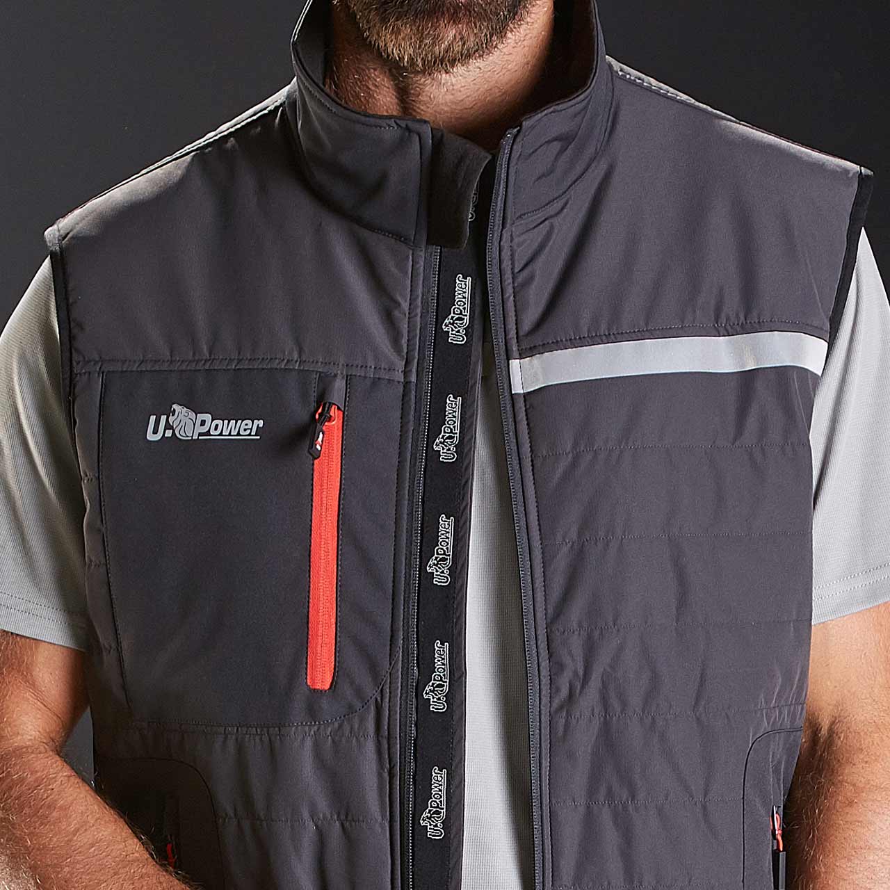 Gilet da lavoro uomo idrorepellente Upower Wall FU278RL grigio-verde -  taglia S - Cod. FU278RL-S - ToolShop Italia