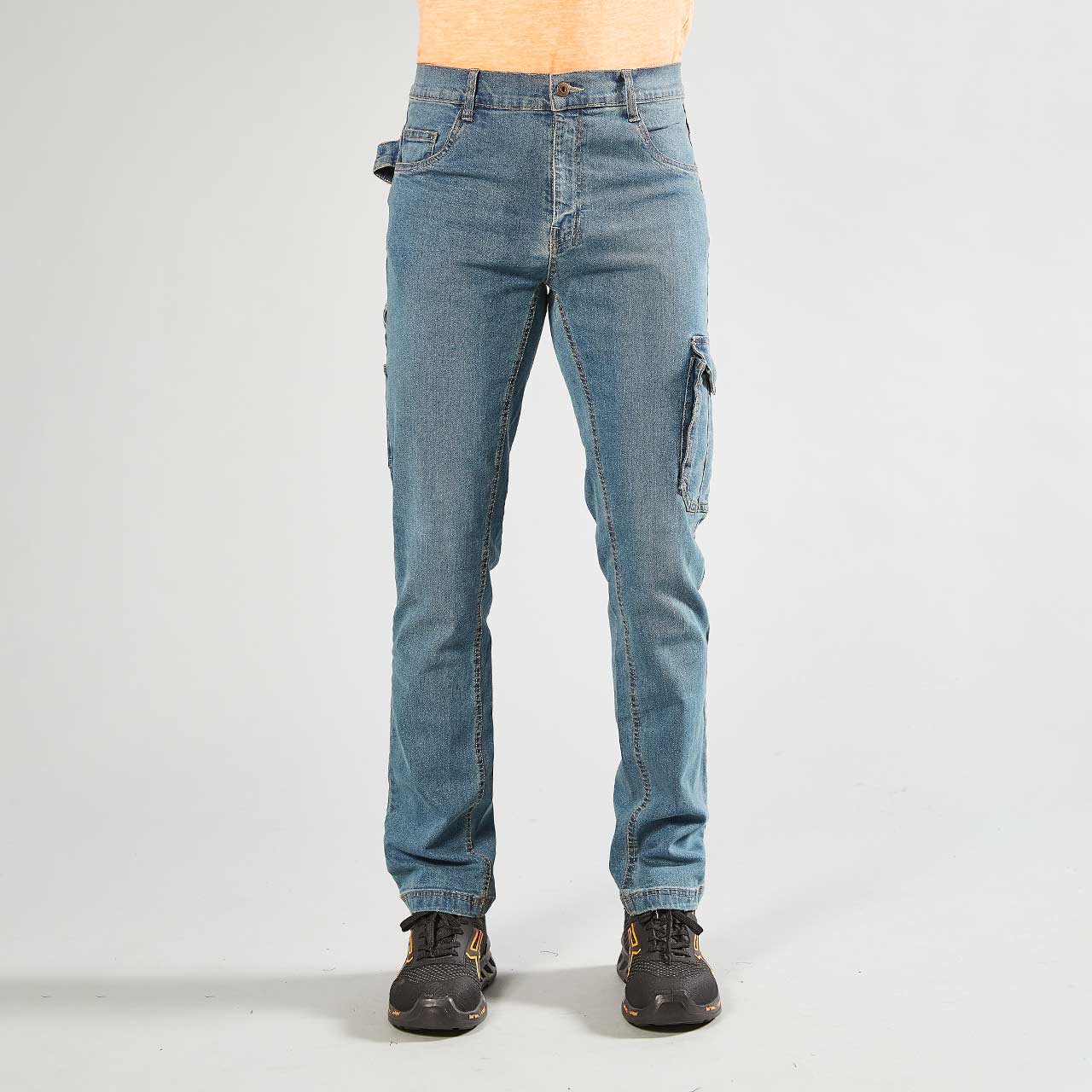 Beta Stretch Work Jeans With Side Pockets 7528