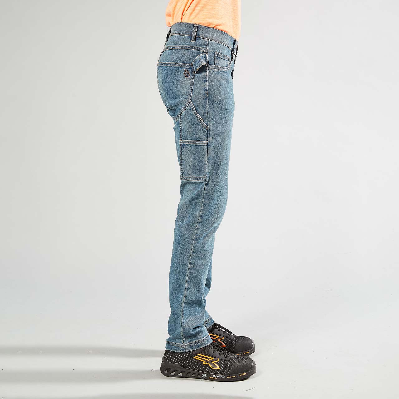 Pantalones vaqueros de trabajo con bolsillos cargo U-Power Jeans JAM - L