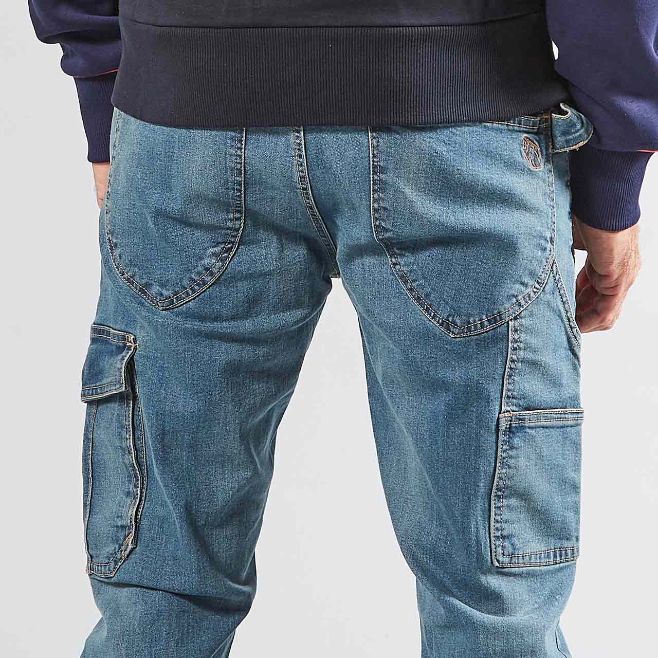 pantaloni da lavoro upower modello jam colore light jeans dettaglio tasche