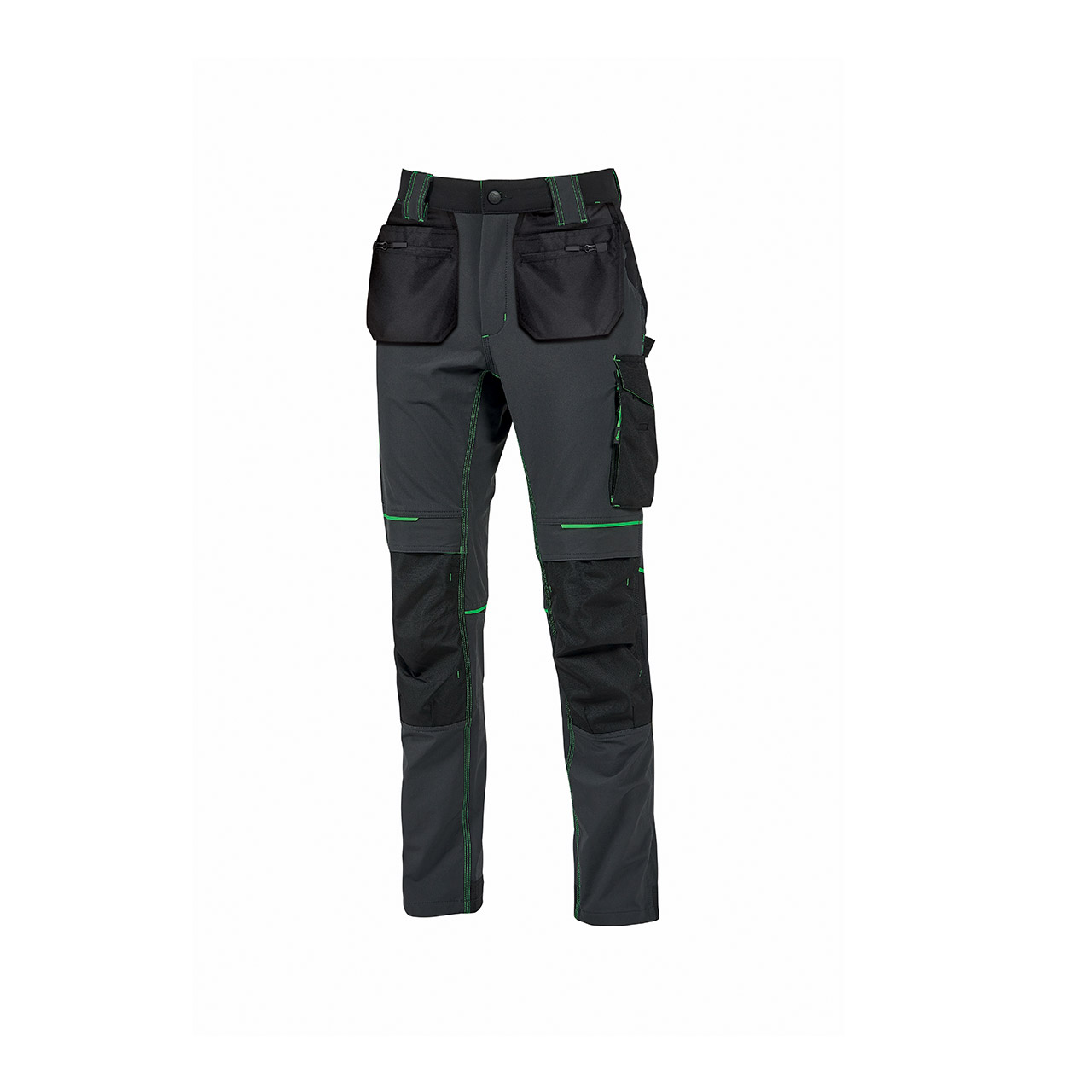 pantalone da lavoro upower modello atom fly colore asphalt grey green