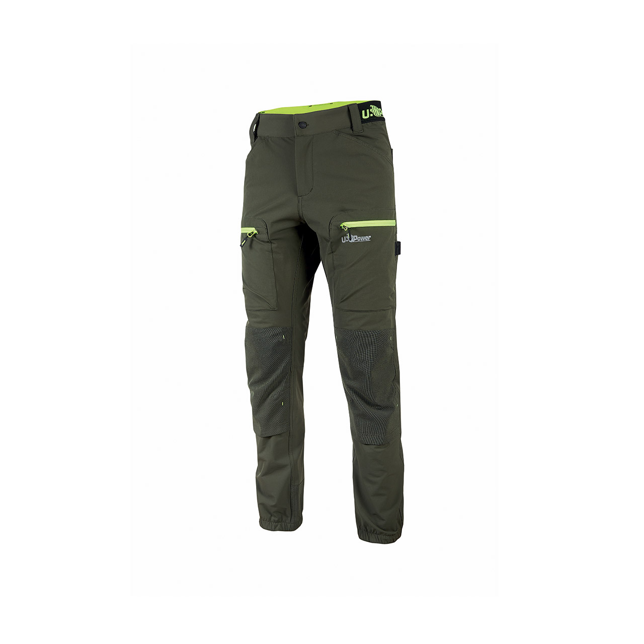 pantaloni da lavoro u power estivi tessuto elasticizzato u-4 way stetch  dark green harmony fu281dg