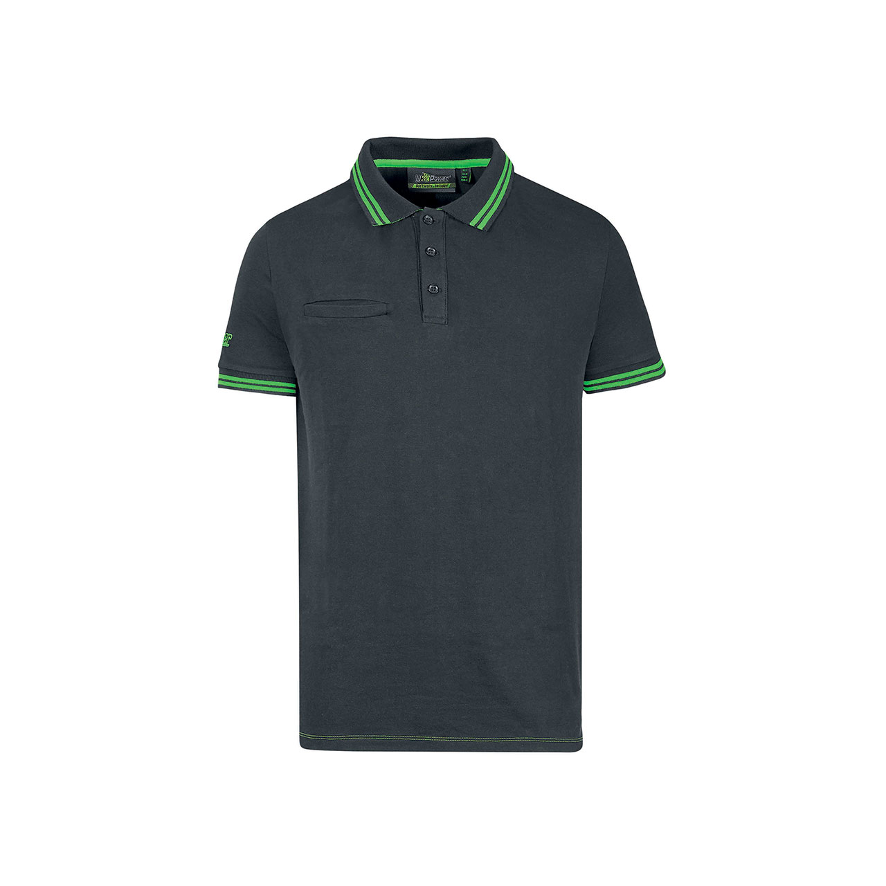 polo da lavoro upower modello way colore asphalt grey green