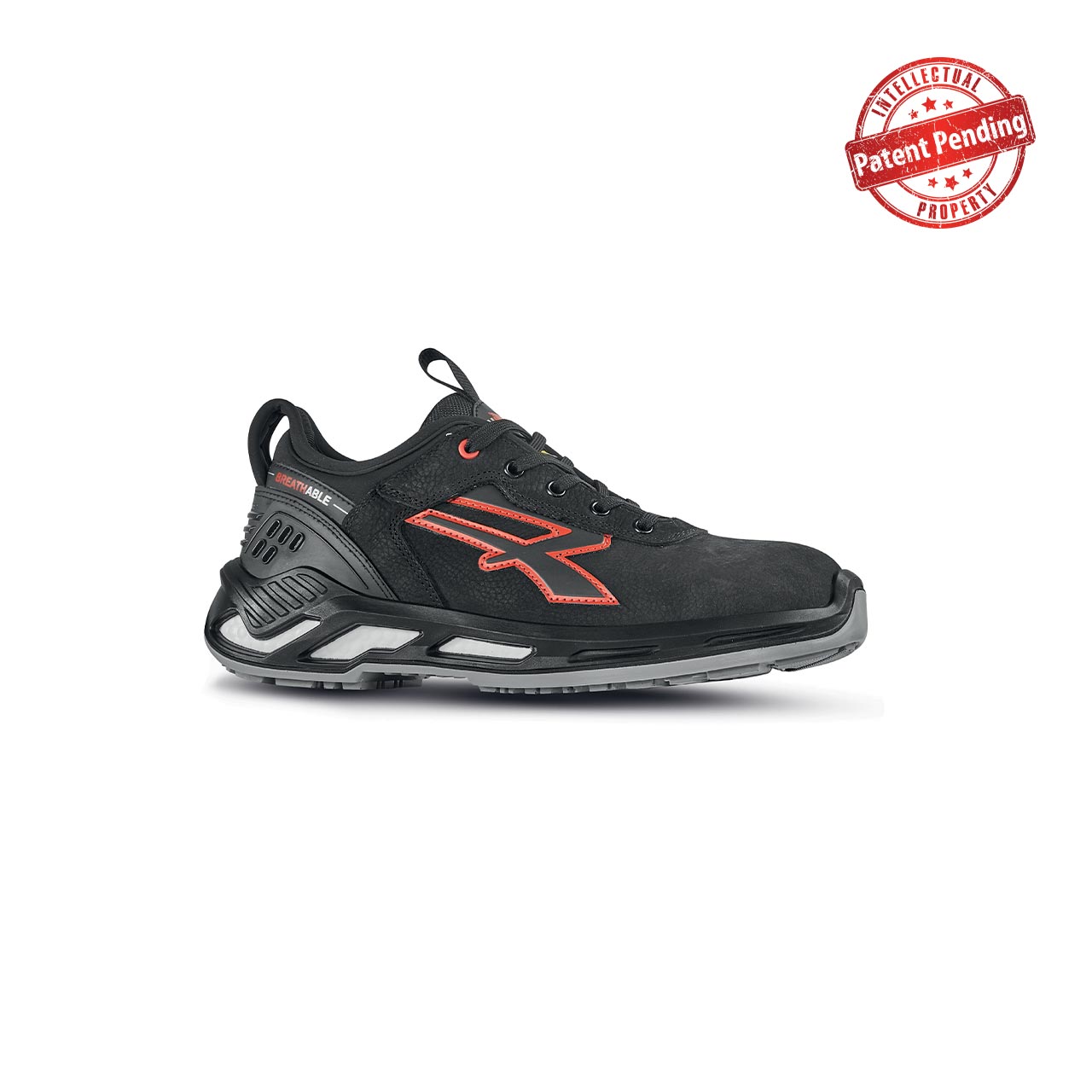 scarpa antinfortunistica upower modello tucker linea red360 vista laterale