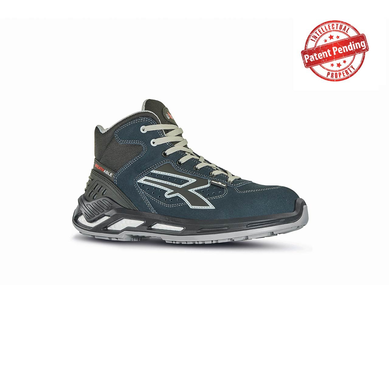 scarpa antinfortunistica upower modello blaster linea red360 vista laterale