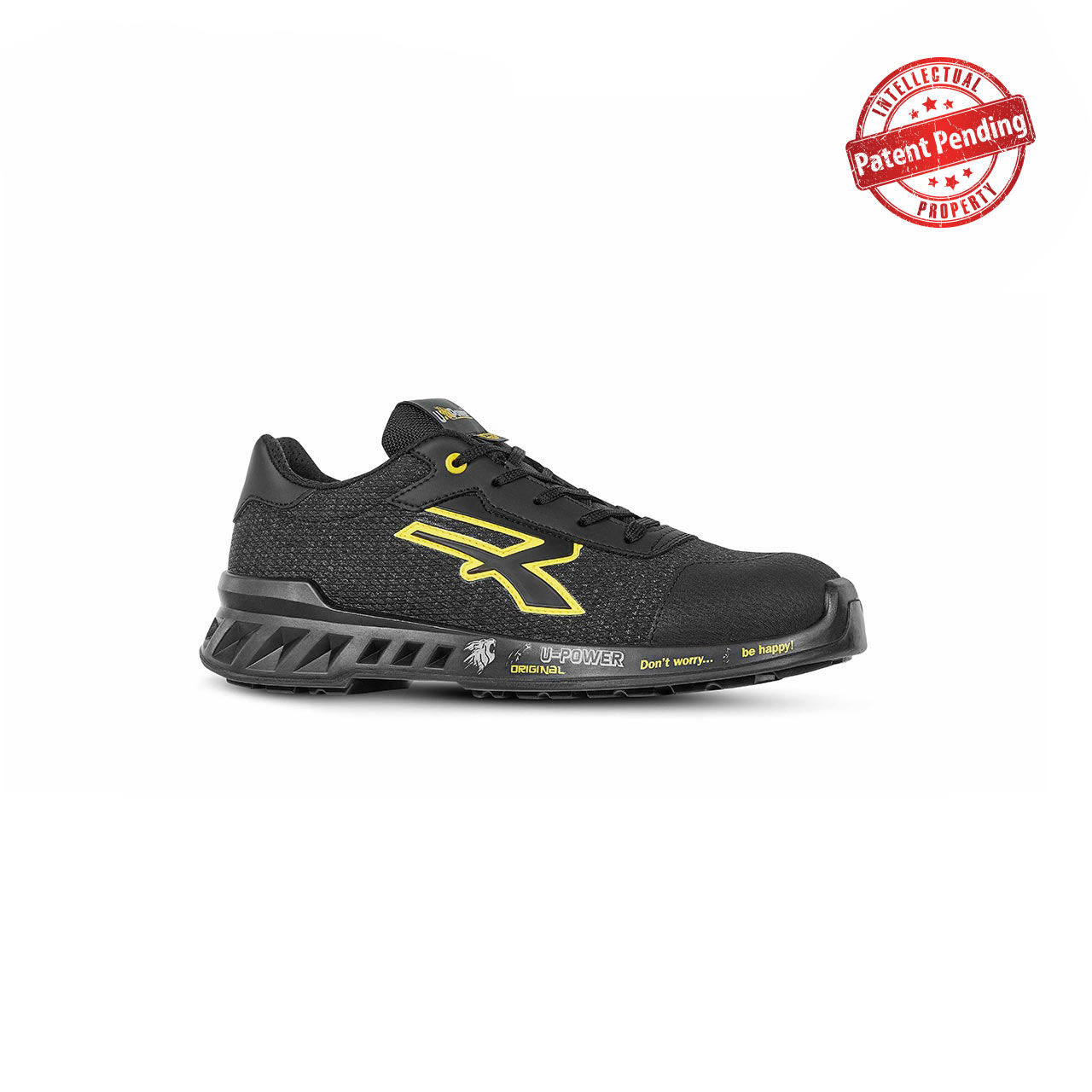  U-POWER DON'T WORRY BE HAPPY! Unisex's Gymnastics U Power  Shoes Frank S1P ESD SRC RV20036, Black Yellow, 47 EU : Clothing, Shoes &  Jewelry