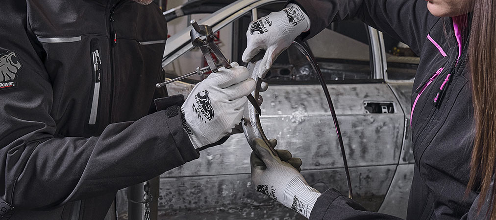 Guantes Amarillos soldador de Protección Laboral, Guante de Seguridad para  Trabajos con Riesgos Mecánicos y Térmicos.