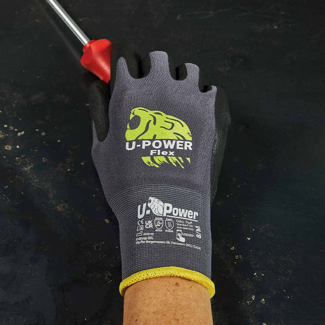 Guanti da Lavoro UPower Flex Nero/Grigio