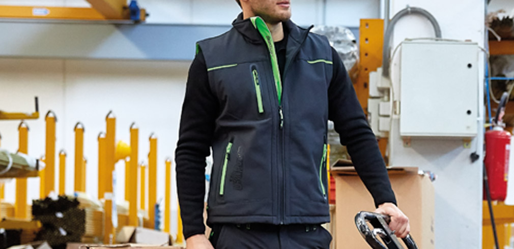 Gilet da Lavoro Softshell Stretch Elasticizzato Alta Visibilità U-Power Dany