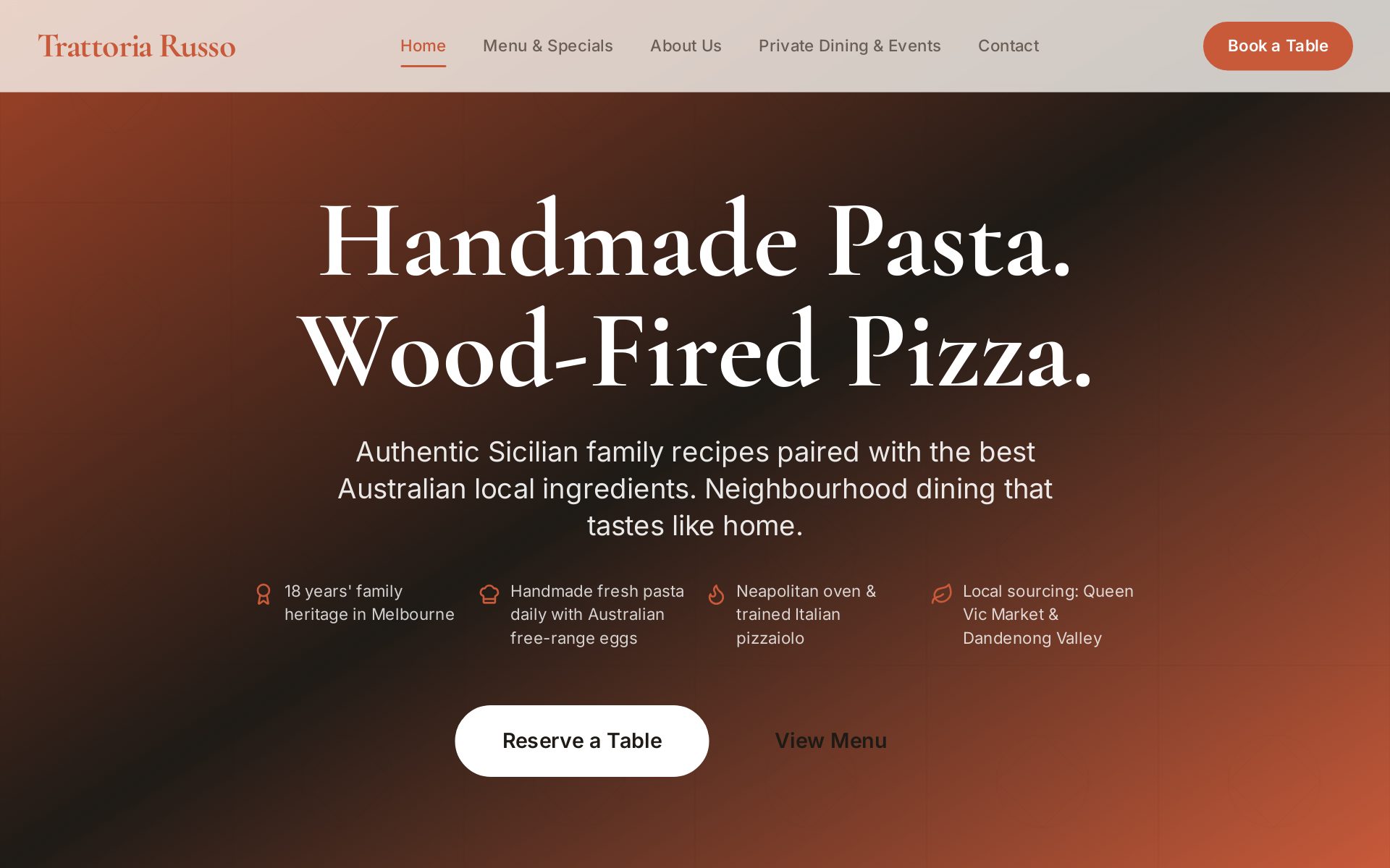 Trattoria Russo, generated by UAI Engine