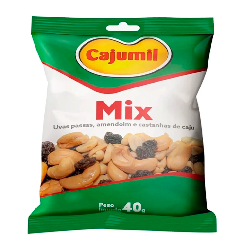 Mix - uvas passas, amendoim e castanhas de caju