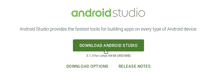 Download Android Studio for Ubuntu 18.04 Bionic Beaver