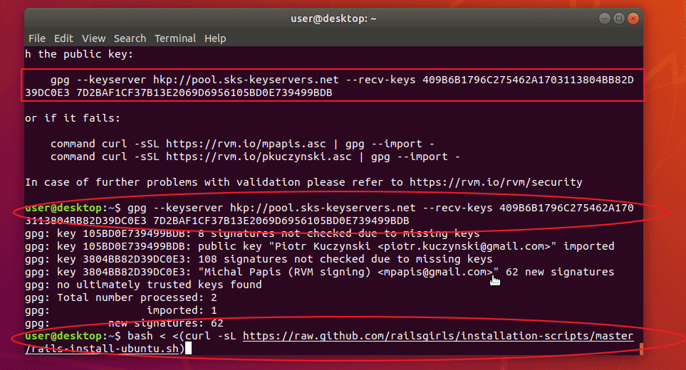 Как установить rvm на ubuntu