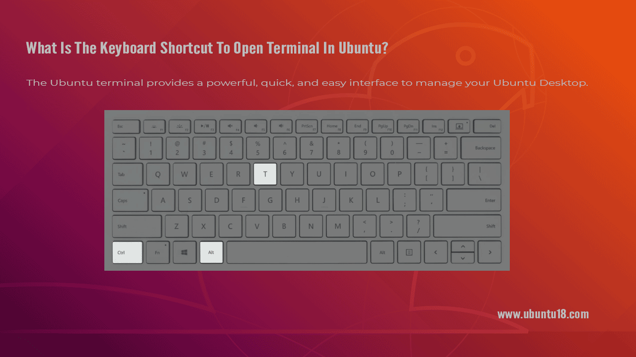 What Is The Keyboard Shortcut To Open Terminal In Ubuntu?