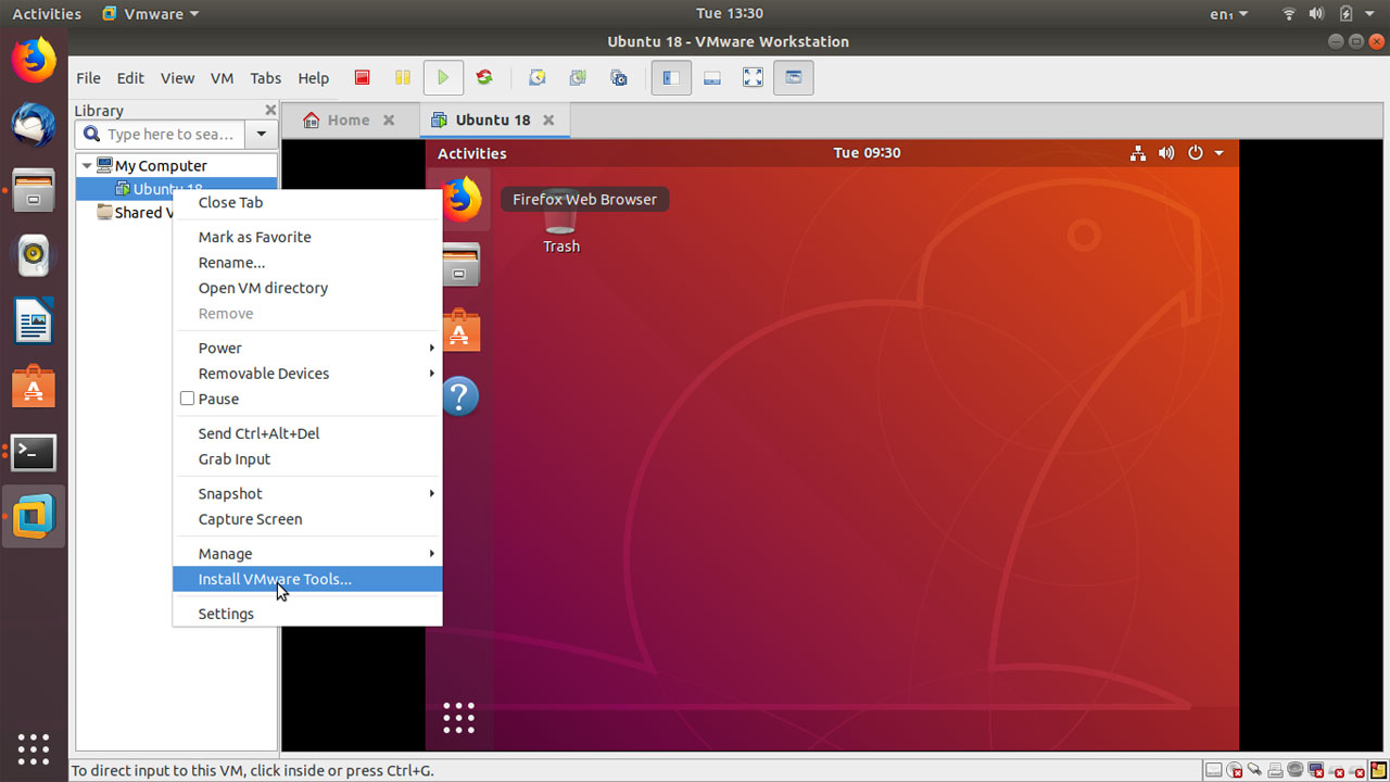 ubuntu install vmware player