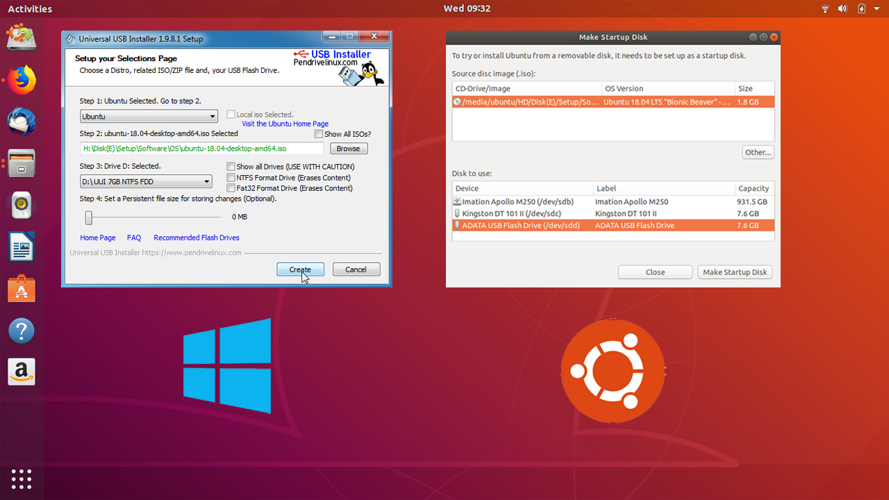 how to make a usb drive bootable with ubuntu in windows