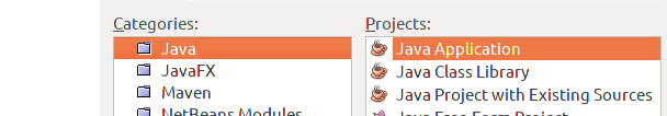 Create a new Java Project in Ubuntu NetBeans IDE
