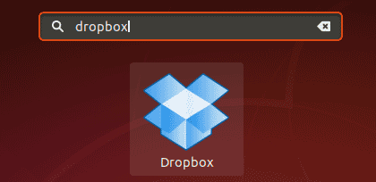 After the installation is complete,  You can start Dropbox app from your applications menu