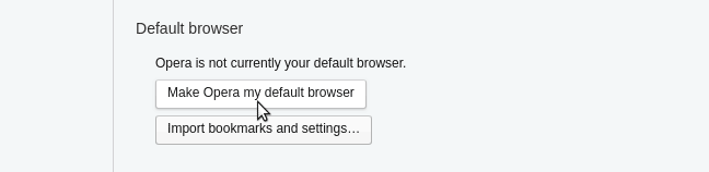 Make Opera Default browser on Ubuntu 18.04