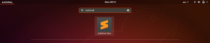 To open the editor, go to the application menu and search sublime.