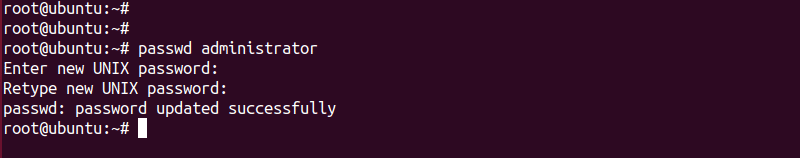 ubuntu passwd command