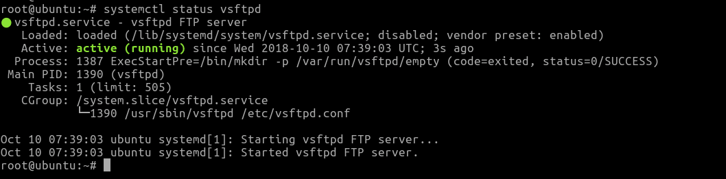 activate ftp server ubuntu