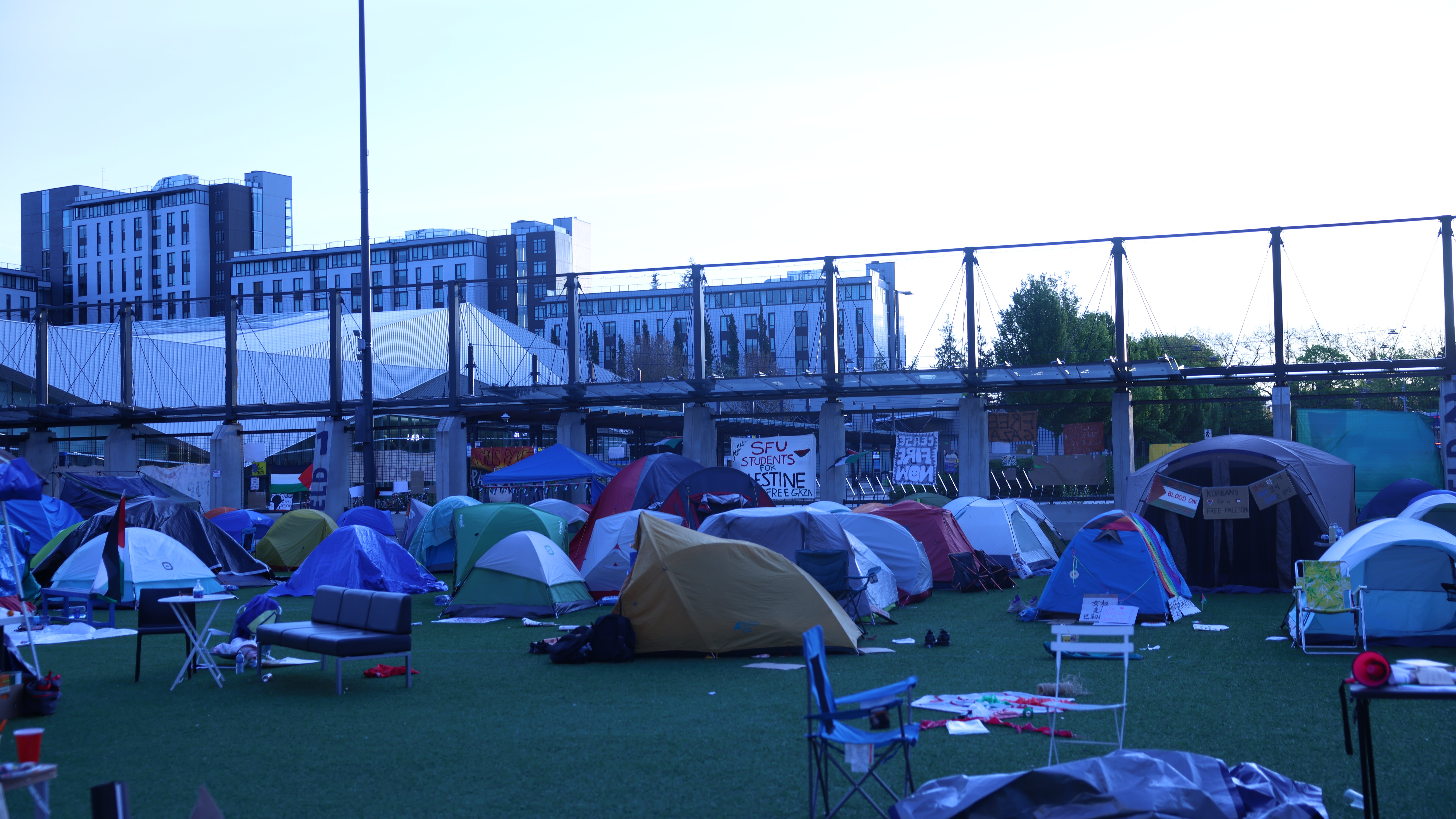 Tents at the encampment.