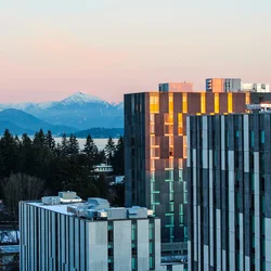 UBC, campus, mountains, pretty, sunset