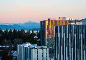 UBC, campus, mountains, pretty, sunset