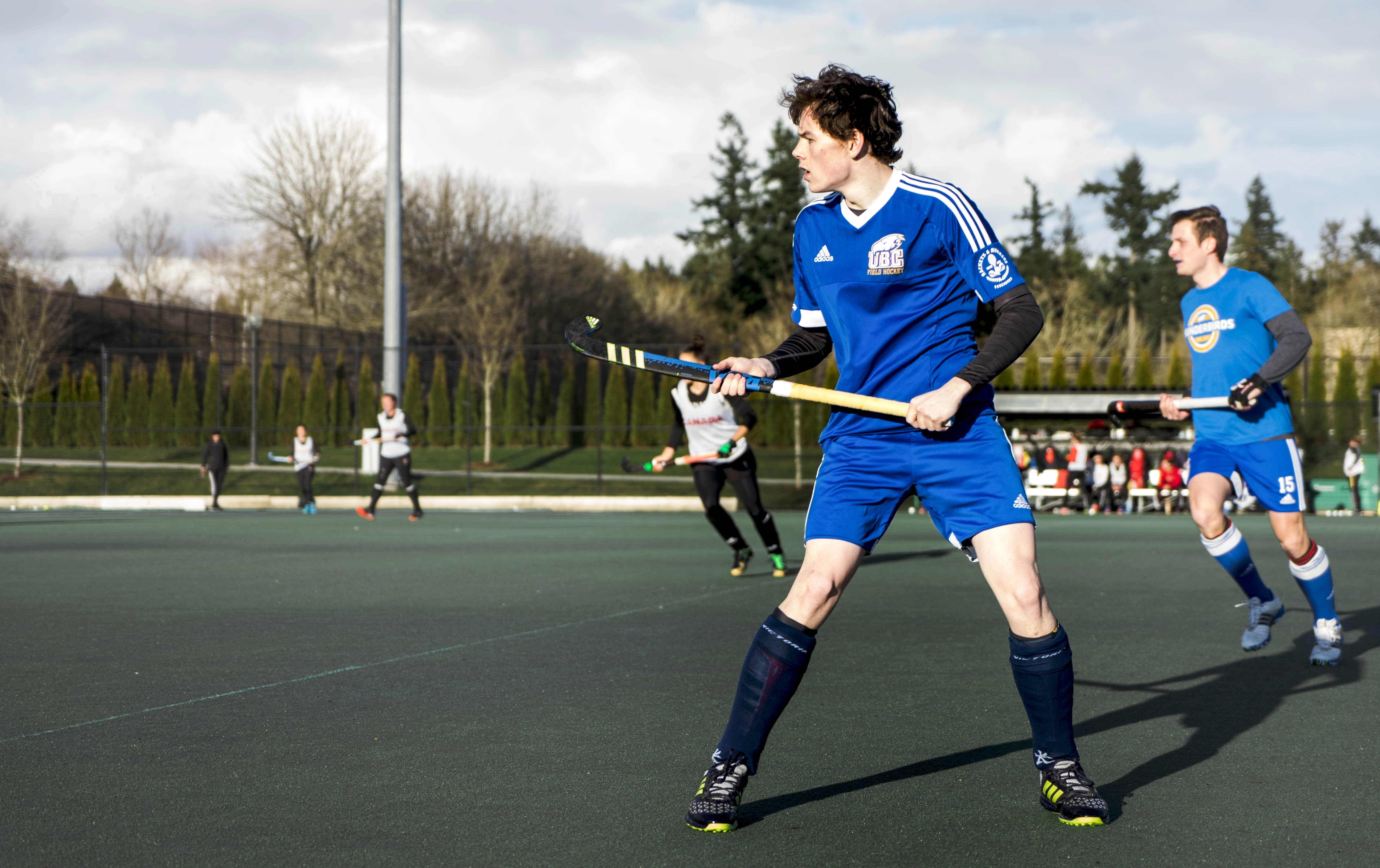 The men’s field hockey team faced off against the Vancouver Hawks in their last regular season game.