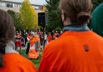 intergenerational march to commemorate orange shirt day 2021