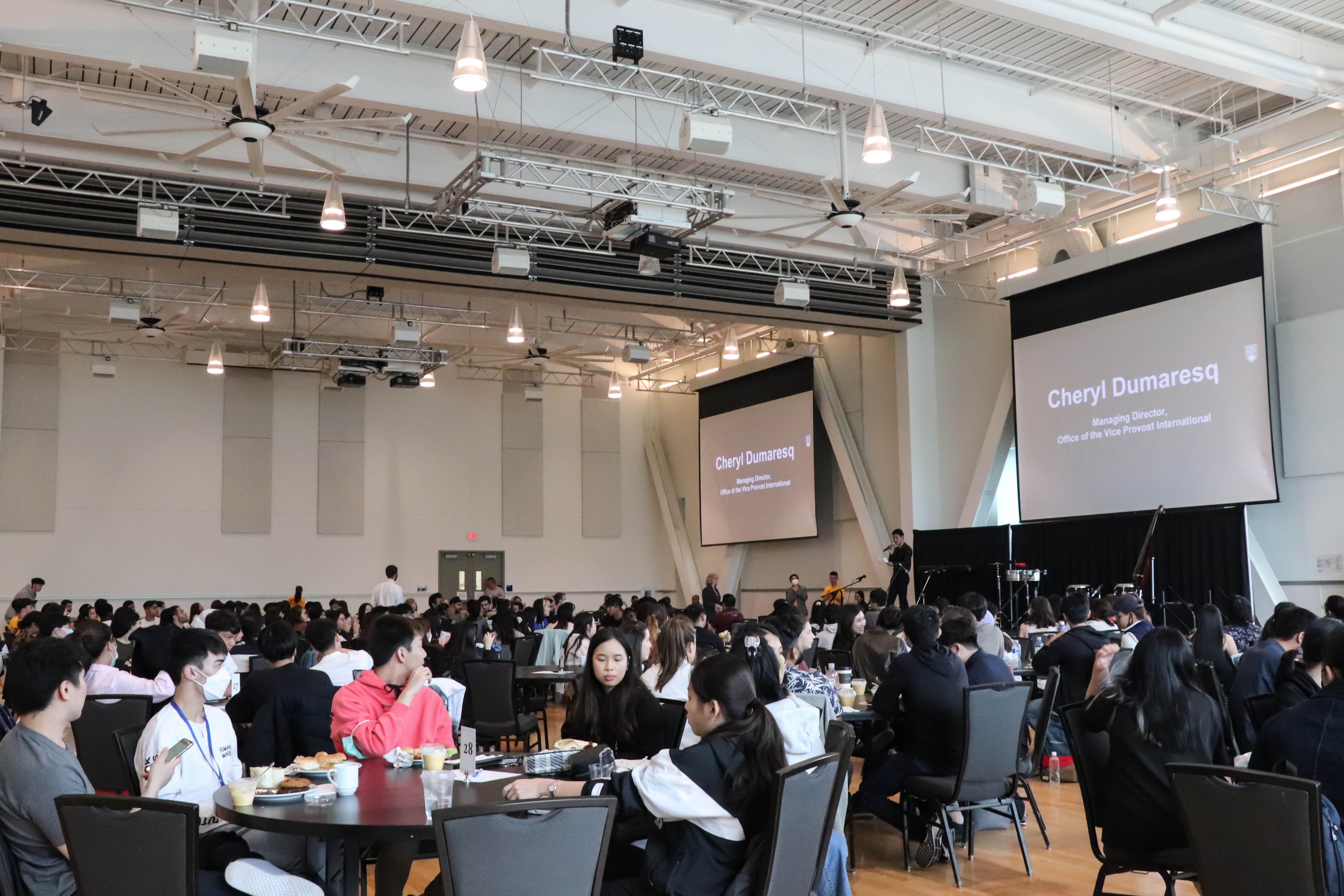 The Welcome Event was held in the Great Hall of the Nest on Monday.