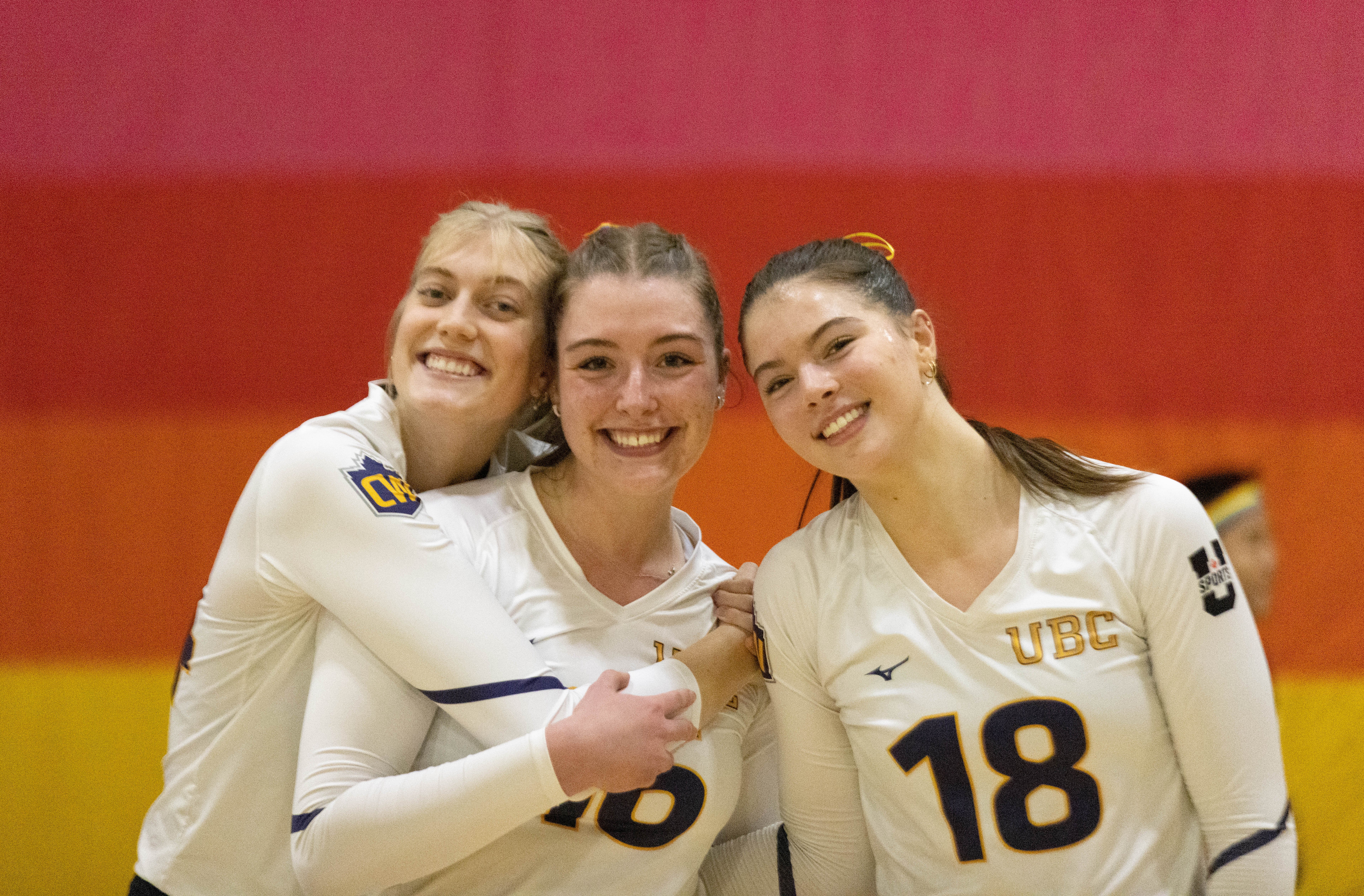 Danielle Price (left) Emma Doyon (centre) and Lucy Borowski (right) after defeated the Pandas 3–0.