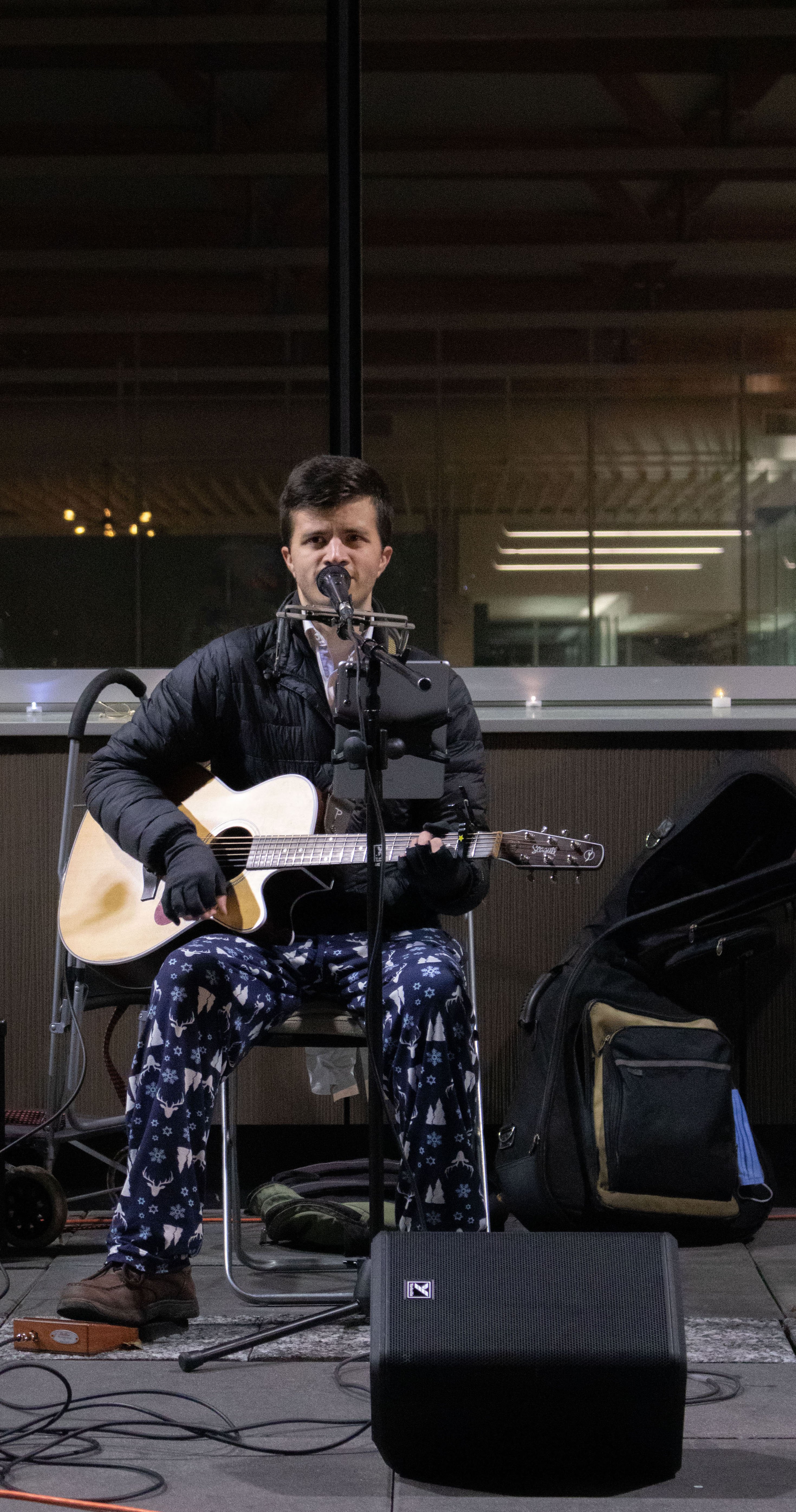 Fernando Santaló kicks off Lights on the Roof with holiday tunes.