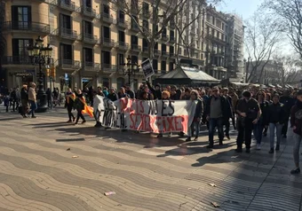 protest in barcelona