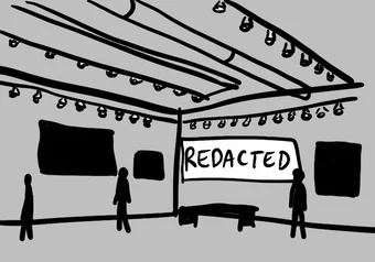 redacted art gallery