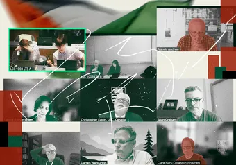 Screenshot of an online meeting