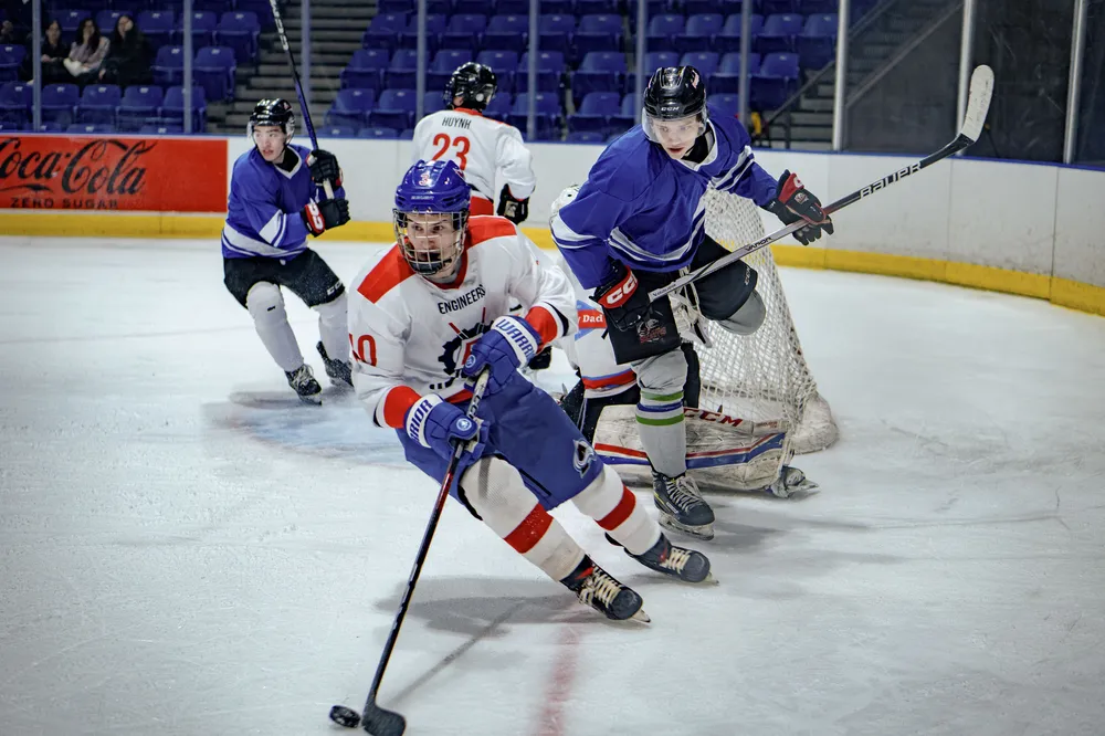 Despite four unanswered goals, the engineers put up a good fight.