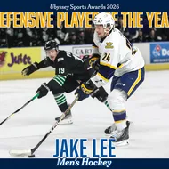 A graphic showing that Jake Lee was our defensive player of the year.
