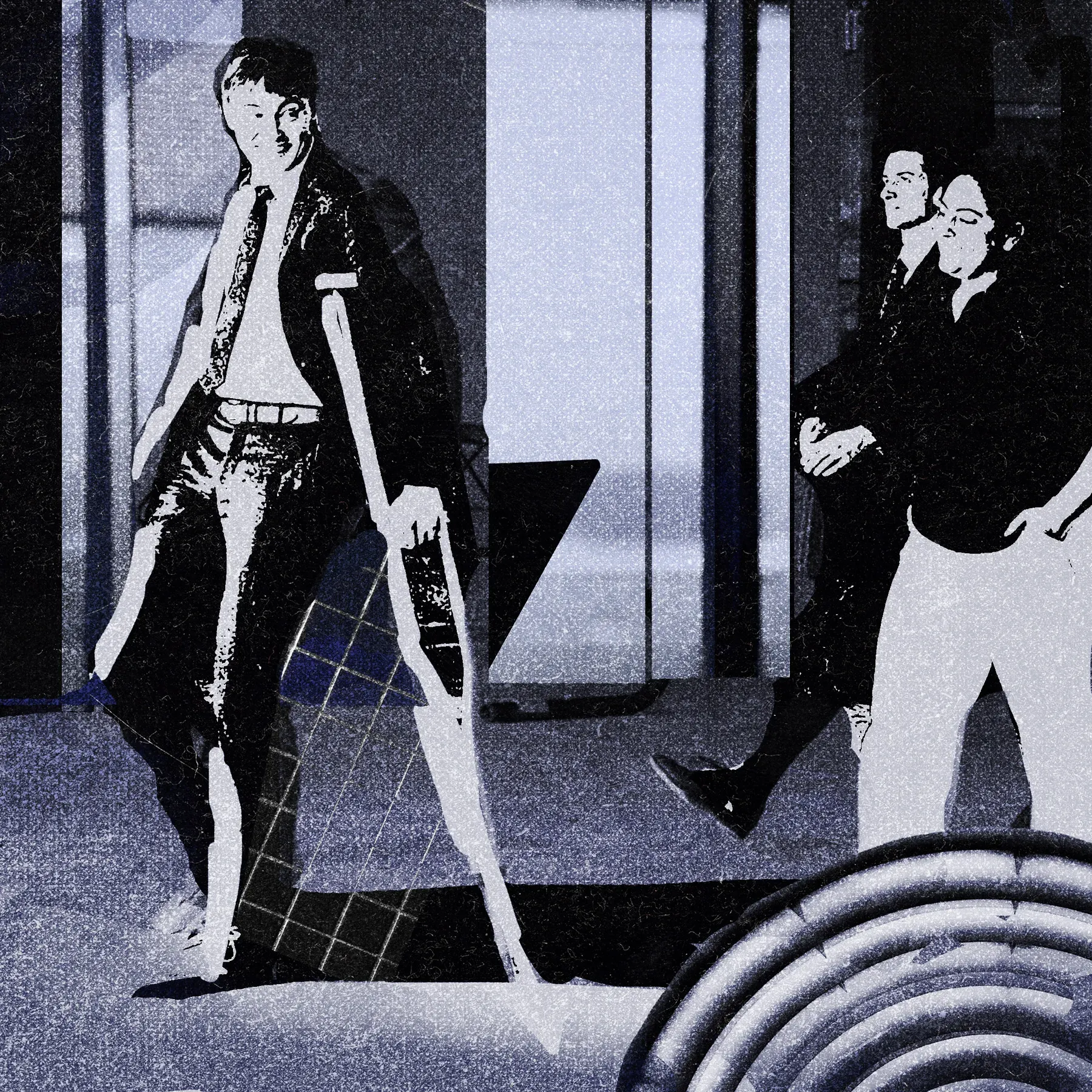 Drédyn Fontana and others, including his counsel, leaving the courthouse.