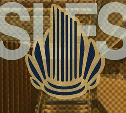 Edited photo featuring the logo for the Student Legal Fund Society which is a roman pillar with leaves shooting up from the back.