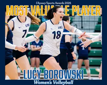 A graphic showing that Lucy Borowski is our MVP this year.