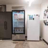 A photo of two fridges next to each other, in the tunnel between the Nest, the LIFE building and the Recreation North Centre.