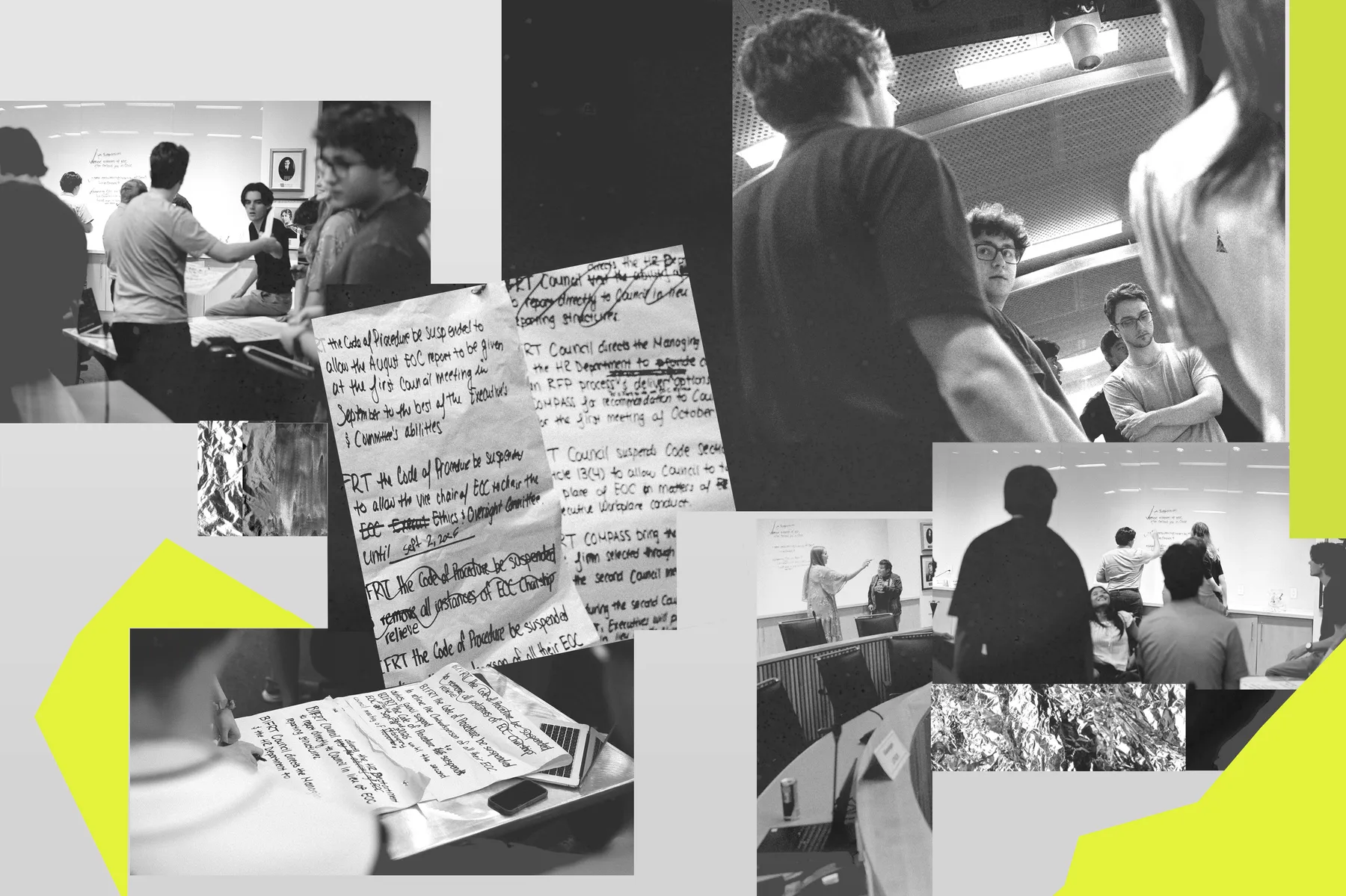 Collage of photos from August 18 AMS Council meeting.