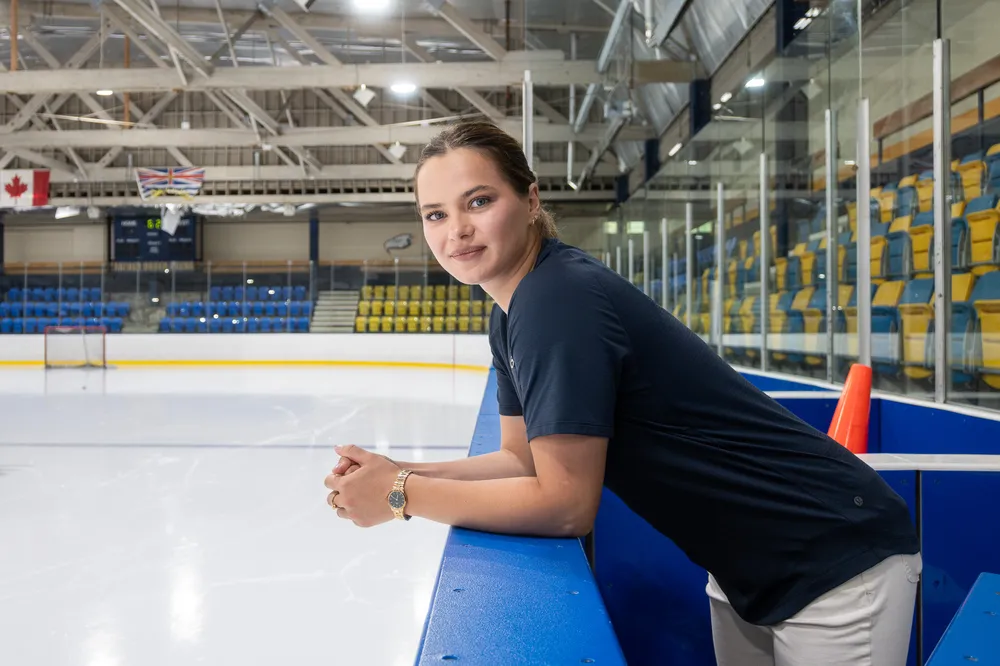 Markova at the Doug Mitchell Thunderbird Sports Centre, home of the Hockey team.