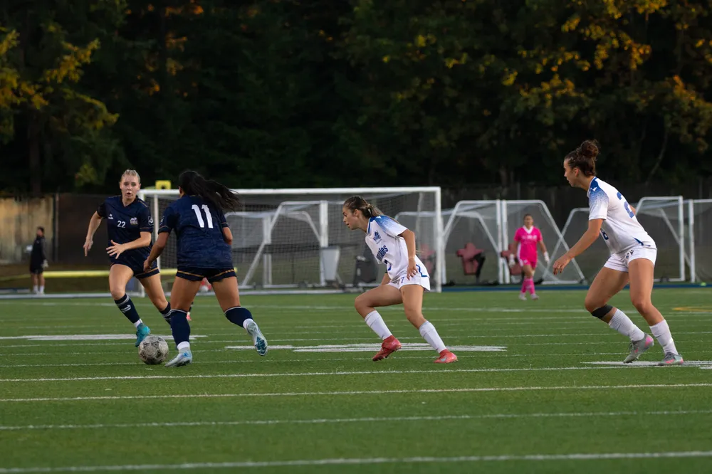 Abiera looks to pass to a teammate.