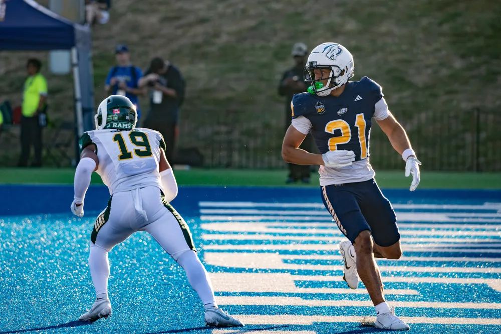 Montour runs open in the end zone.