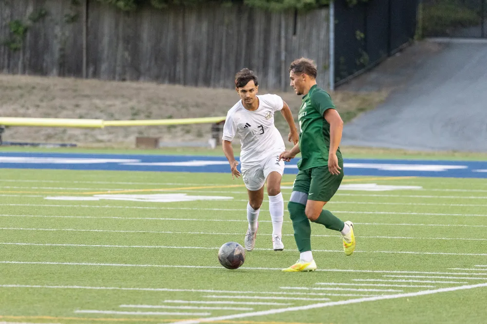 Defender Joshua Tome chases down a Cascade with the ball.