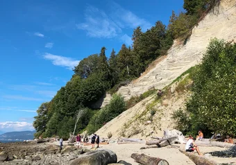 campus attractions-Wreck beach cliffs