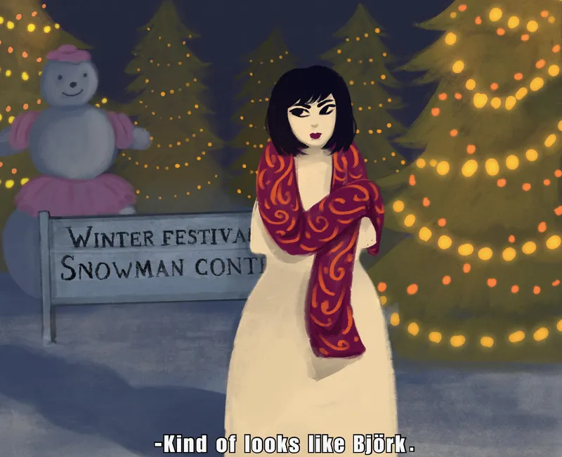 Illustration by Seneesha Ekanayake

ALT: A snowman with a bob and a scarf